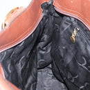 Salvatore Ferragamo Tote Bag Canvas Brown Gold Auth 164746-19