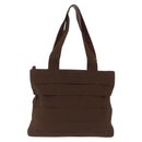 Salvatore Ferragamo Tote Bag Canvas Brown Gold Auth 164746-3