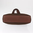 Salvatore Ferragamo Tote Bag Canvas Brown Gold Auth 164746-9