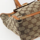 GUCCI GG Canvas Tote Bag Beige Gold 146247 Auth 164750-14