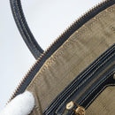 FENDI Zucca Canvas Hand Bag Black Brown Auth 164751-15