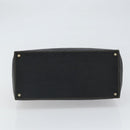 FENDI Zucca Canvas Hand Bag Black Brown Auth 164751-9