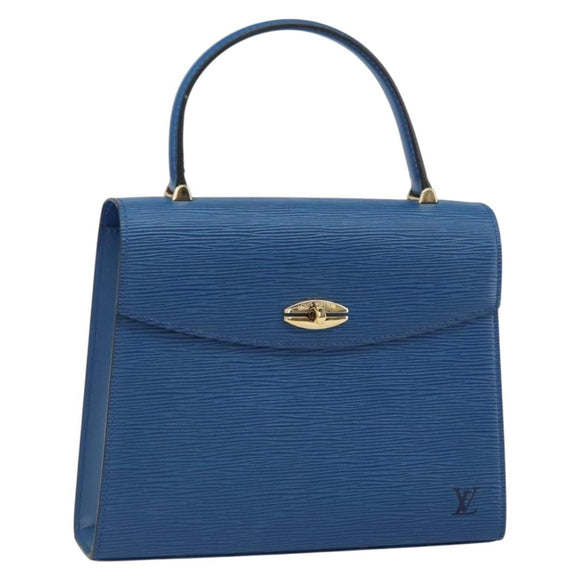LOUIS VUITTON Epi Malesherbes Hand Bag Blue M52375 LV Auth 164754