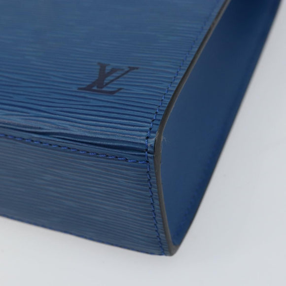 LOUIS VUITTON Epi Malesherbes Hand Bag Blue M52375 LV Auth 164754