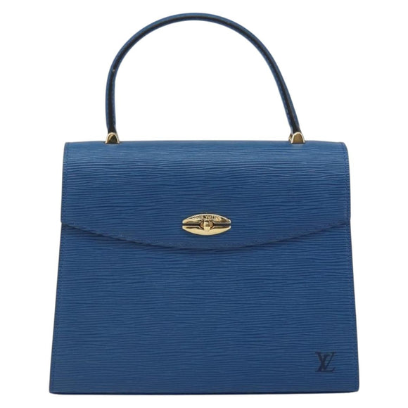 LOUIS VUITTON Epi Malesherbes Hand Bag Blue M52375 LV Auth 164754