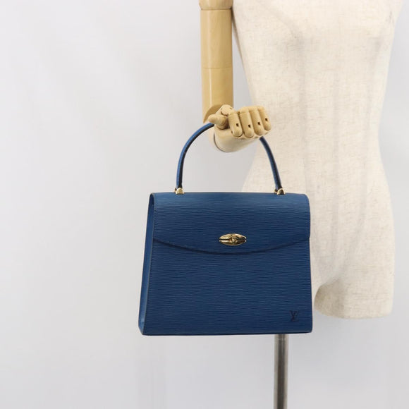 LOUIS VUITTON Epi Malesherbes Hand Bag Blue M52375 LV Auth 164754