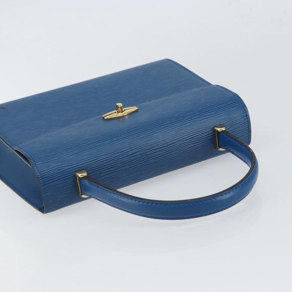 LOUIS VUITTON Epi Malesherbes Hand Bag Blue M52375 LV Auth 164754