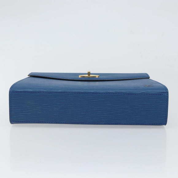 LOUIS VUITTON Epi Malesherbes Hand Bag Blue M52375 LV Auth 164754