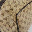 GUCCI GG Crystal Boston Bag Beige Gold 265697 Auth 164756-10