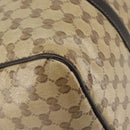 GUCCI GG Crystal Boston Bag Beige Gold 265697 Auth 164756-11