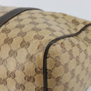 GUCCI GG Crystal Boston Bag Beige Gold 265697 Auth 164756-12