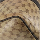 GUCCI GG Crystal Boston Bag Beige Gold 265697 Auth 164756-13