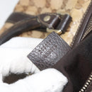 GUCCI GG Crystal Boston Bag Beige Gold 265697 Auth 164756-21
