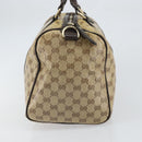 GUCCI GG Crystal Boston Bag Beige Gold 265697 Auth 164756-4