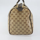 GUCCI GG Crystal Boston Bag Beige Gold 265697 Auth 164756-5
