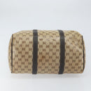 GUCCI GG Crystal Boston Bag Beige Gold 265697 Auth 164756-9