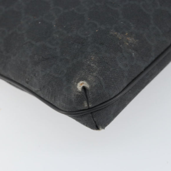 GUCCI GG Supreme Shoulder Bag PVC Black 387514 Auth 164758