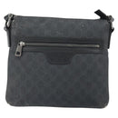 GUCCI GG Supreme Shoulder Bag PVC Black 387514 Auth 164758-2