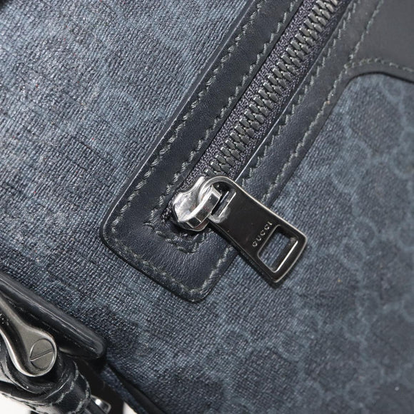 GUCCI GG Supreme Shoulder Bag PVC Black 387514 Auth 164758