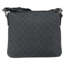 GUCCI GG Supreme Shoulder Bag PVC Black 387514 Auth 164758-3