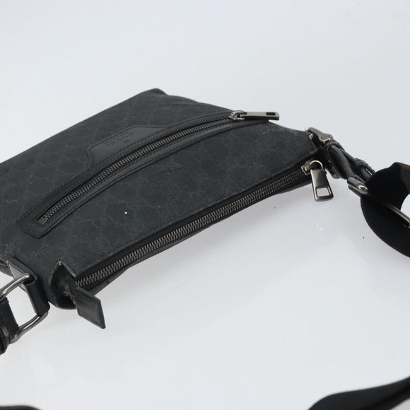 GUCCI GG Supreme Shoulder Bag PVC Black 387514 Auth 164758