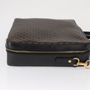 CELINE Macadam Canvas Hand Bag PVC Leather 2way Black Gold Auth 164759V-3