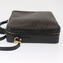 CELINE Macadam Canvas Hand Bag PVC Leather 2way Black Gold Auth 164759V-4