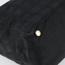CHANEL New Travel line Hand Bag Black Gold CC Auth 164762-14