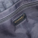 CHANEL New Travel line Hand Bag Black Gold CC Auth 164762-17