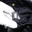 CHANEL New Travel line Hand Bag Black Gold CC Auth 164762-12