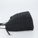 CHANEL New Travel line Hand Bag Black Gold CC Auth 164762-4