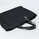 CHANEL New Travel line Hand Bag Black Gold CC Auth 164762-6