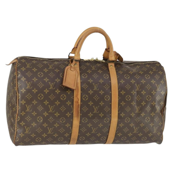 LOUIS VUITTON Monogram Keepall 55 Boston Bag M41424 LV Auth 164765