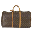 LOUIS VUITTON Monogram Keepall 55 Boston Bag M41424 LV Auth 164765-2