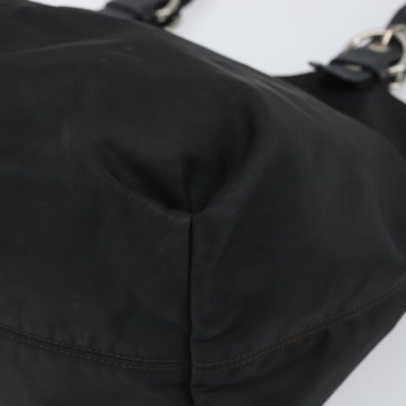 PRADA Handtasche Nylon Schwarz Silber Original 164777
