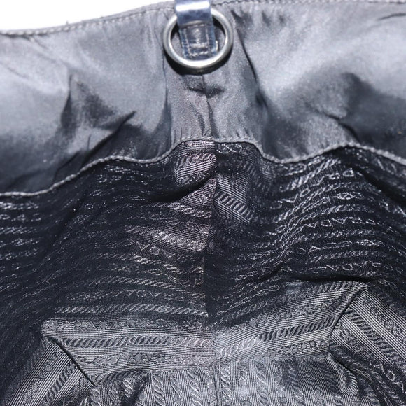 PRADA Handtasche Nylon Schwarz Silber Original 164777