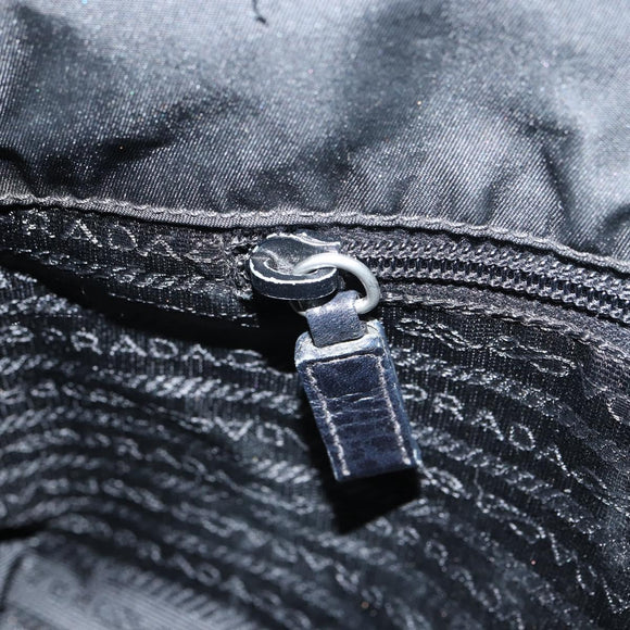 PRADA Handtasche Nylon Schwarz Silber Original 164777