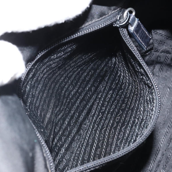 PRADA Handtasche Nylon Schwarz Silber Original 164777