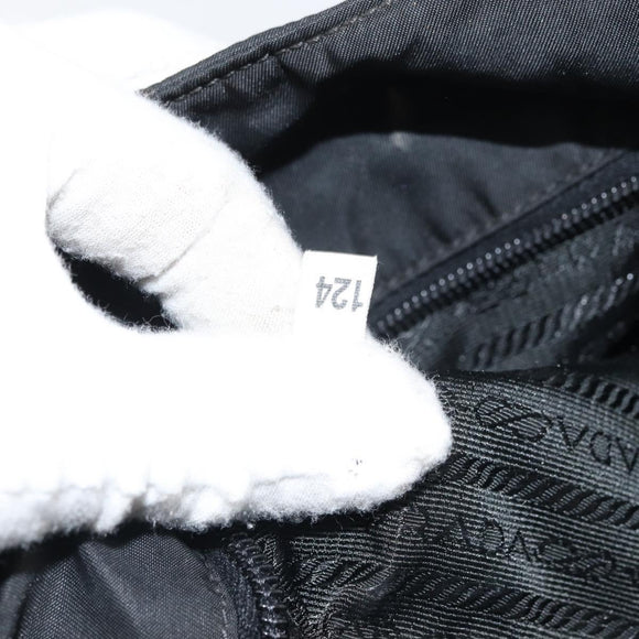 PRADA Handtasche Nylon Schwarz Silber Original 164777