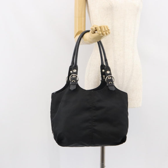 PRADA Handtasche Nylon Schwarz Silber Original 164777