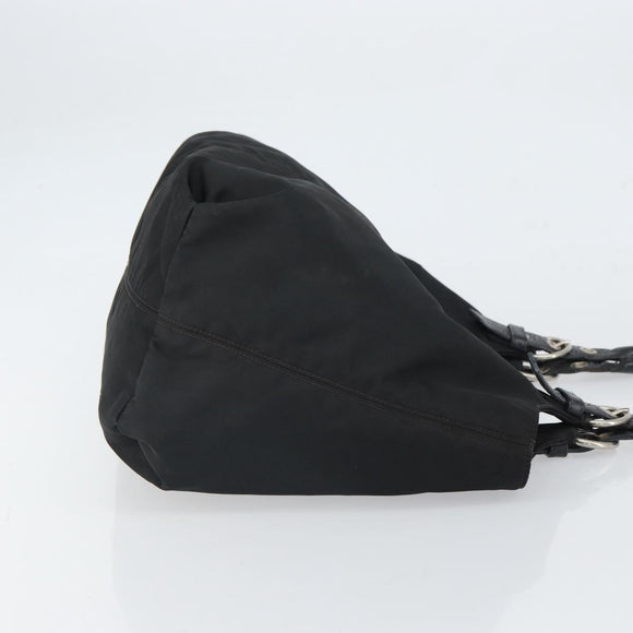 PRADA Handtasche Nylon Schwarz Silber Original 164777