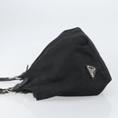 PRADA Handtasche Nylon Schwarz Silber Original 164777-4
