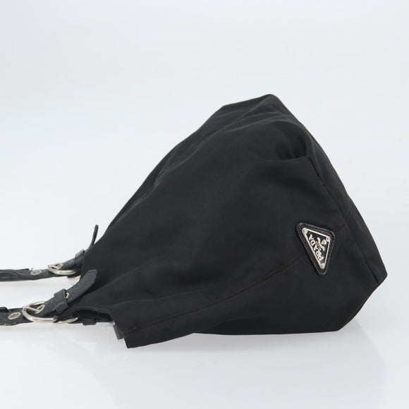 PRADA Handtasche Nylon Schwarz Silber Original 164777
