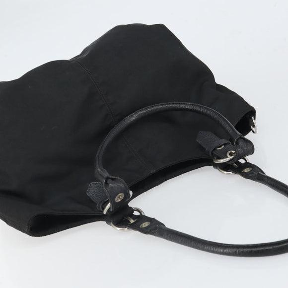 PRADA Handtasche Nylon Schwarz Silber Original 164777