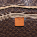 CELINE Macadam Canvas Tote Bag PVC Leather Brown Gold Auth 164781-17