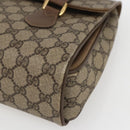 GUCCI GG Supreme Hand Bag PVC Beige Gold 116 02 080 Auth 164785-9