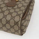 GUCCI GG Supreme Hand Bag PVC Beige Gold 116 02 080 Auth 164785-15