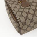 GUCCI GG Supreme Hand Bag PVC Beige Gold 116 02 080 Auth 164785-16