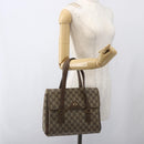 GUCCI GG Supreme Hand Bag PVC Beige Gold 116 02 080 Auth 164785-24