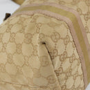 GUCCI GG Canvas Hand Bag Beige Gold 137396 Auth 164786-11